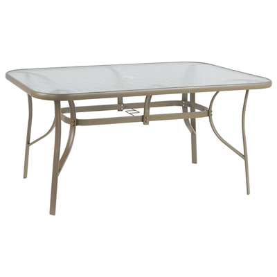 Tavolinë ngrënieje Bruno me vrimë për çadër 150x90x72Hcm (HM5145.14)