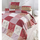 Set çarçafësh 4-pjesësh HM12062, kuqe/ bezhë