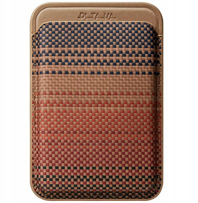 Portofol MagSafe PITAKA Woven, fibra aramidi, për iPhone, Sunset