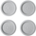 Pads antivibrim për lavatriçe AEG A4WZPA02, set 4 copë, diametër 4.5 cm, gri