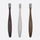 Set furça për dhëmbë Promis Trio Wood kPRM006, 3 copë, kafe/hiri