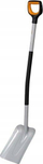Lopatë kopshti Fiskars Xact 130cm 1066731, teh i gjerë, dorezë SoftGrip, e zezë me portokalli