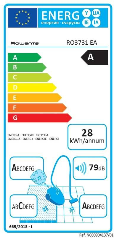 Fshesë me korrent Rowenta Compact Power Cyclonic RO3731EA, 750W, 1.5L, e zezë blu