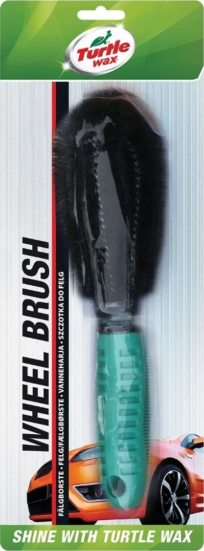 Furçë pastrimi felne Turtle Wax TW-3201, dorezë ergonomike, e zezë me jeshile