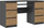 Shkrimore Topeshop Kuba, 130x51cm, 6 sirtarë, antracit