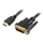Kabllo HDMI në DVI, 1m, Full HD 1080p, e zezë