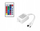 Kontrollor LED RGB me telekomandë, 12V DC, 6A, i bardhë