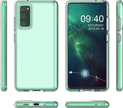 Kllëf telefoni Hurtel Spring Case për Samsung Galaxy A72 4G, xhel TPU, kornizë me shumë ngjyra, rozë e çelët