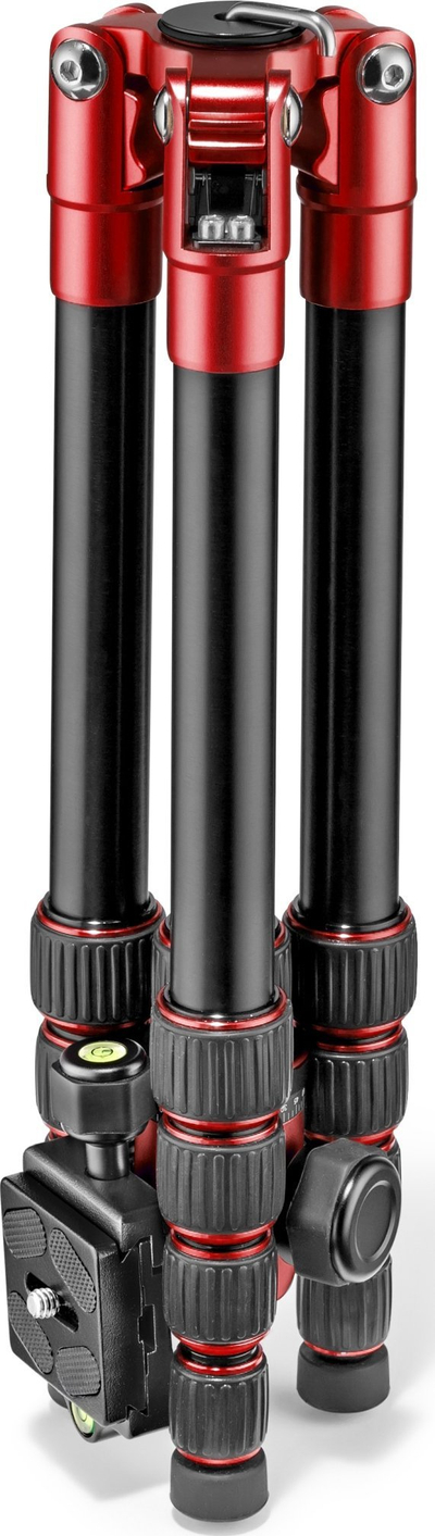 Tripod fotografik Manfrotto Element Traveller MKELES5RD-BH, me kokë top, i vogël për udhëtime, i kuq