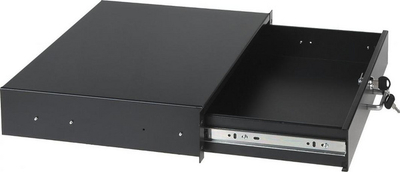Sirtar RACK Pulsar Drawer 19" 2U RAS-R2, metalik, me kyç, i zi