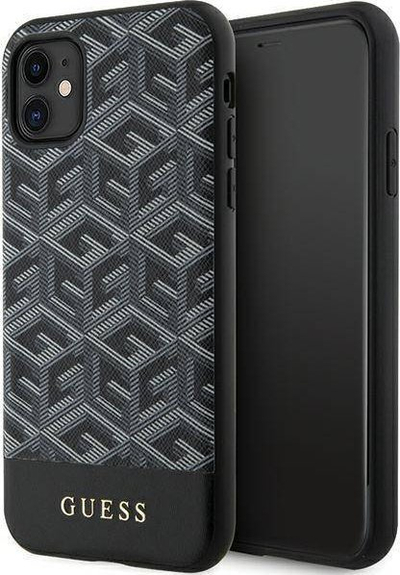 Futrollë telefoni Guess GUHMN61HGCFSEK, për iPhone 11 XR, MagSafe, e zezë