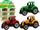 Lodër traktor Leantoys MIX, rrota të mëdha, shumëngjyrëshe