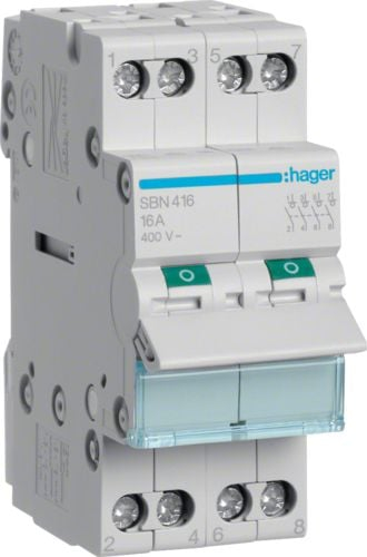 Ndërprerës modular Hager SBN416, 16A, 400V, gri