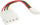 Adapter energjie InLine 26623A, Molex 4 pin në floppy, 0.6m, shumëngjyrësh