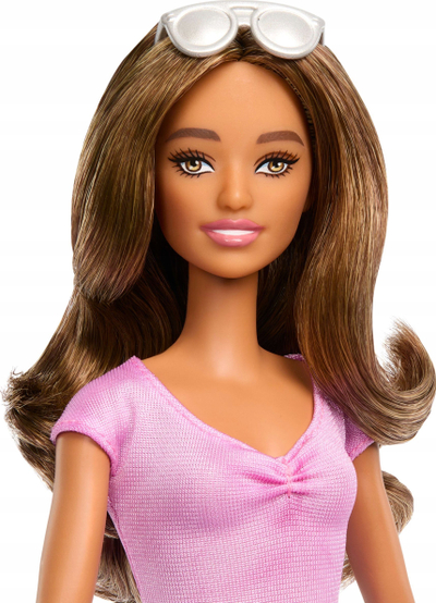 Kukull Barbie Fashionistas Blind Doll, fustan livando, me aksesorë