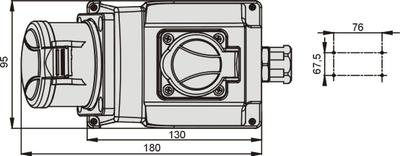 Prizë fikse industriale Elektromet COMBI 921840, 400V, 230V, e kuqe e kaltër