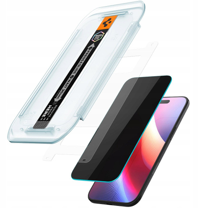 Xham mbrojtës Spigen Glas.tR EZ-FIT, iPhone 17 Air iPhone 17 Pro, privatësi, paketim 2 copë, i zi