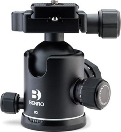 Kokë tripod Benro B2 Double Action, profesionale, alumini, e zezë