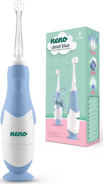 Furçë dhëmbësh elektrike Neno Denti, për kalamaj 3–36 muaj, LED, IPX7, shumëngjyrëshe