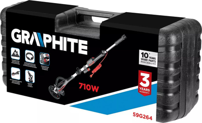 Makinë rërimi Graphite 59G264, 710W, me LED, portokalli