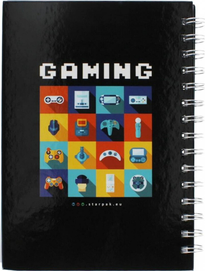 Fletore me spiralë Starpak Gaming SPIRAL NOTEBOOK, A5, me vija, shumëngjyrëshe