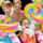 Set lojërash uji Intex Candy Playground 57149, i fryrë, 295x191cm, shumëngjyrësh