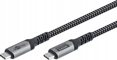Kabllo USB Goobay USB C USB4, 240W, 0.5m, e zezë gri