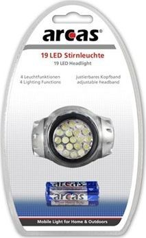 Fener koke Arcas 30710005, 19 LED, 4 mënyra drite, i zi
