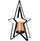 Mbajtës qiriu Mica Decorations Star, metal, 31.5cm, për zbukurim Krishtlindjesh