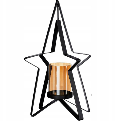 Mbajtës qiriu Mica Decorations Star, metal, 31.5cm, për zbukurim Krishtlindjesh