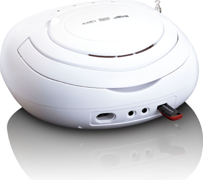Radio CD Lenco SCD-69, DAB+, USB, e bardhë