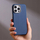 Заштитна маска Joyroom за iPhone 15 Pro Litchi Pattern MagSafe, сина
