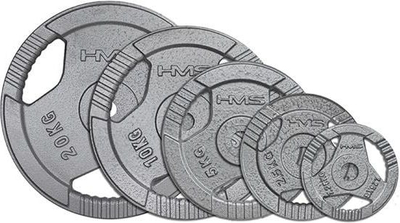 Disk peshash HMS THM20, 20 kg, vrimë 31 mm, gri hammertone