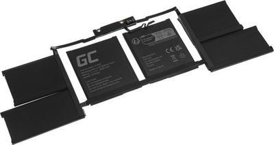 Bateri laptopi Green Cell A1820 për Apple MacBook Pro 15 A1707, 75Wh, Li Polymer, e zezë