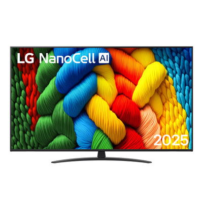 Телевизор LG 65NANO81A6A, 65\", 4K UHD NanoCell, паметен, црн
