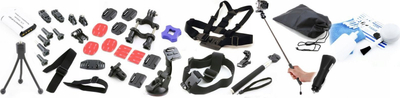 Set aksesorësh montimi XREC për Sony Action Cam, komplet all in one, për shumë punë