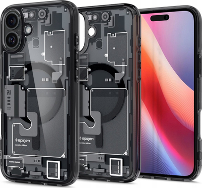 Kapak telefoni Spigen Ultra Hybrid MagSafe Zero One, për iPhone 16, transparent