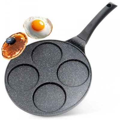 Tigan për vezë Vilde BLACK LINE, 4 vrima, 26 cm, i zi granit