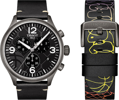 Orë për meshkuj Tissot T-Sport Chrono XL 3x3 Street Basketball T116.617.36.067.00, e zezë
