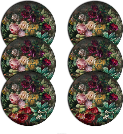 Set nape tavoline Bertoni Table Mat, 6 copë, të rrumbullakëta 33 cm, dizajn Bouquet