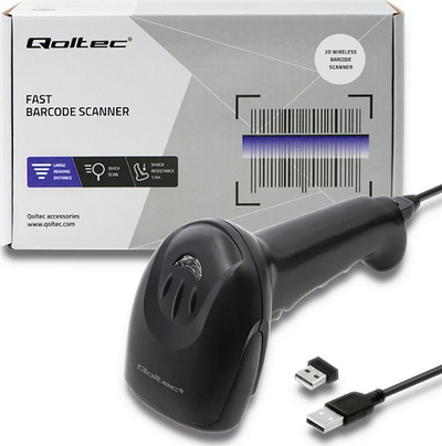 Lexues barkodi Qoltec Wireless 2D, i zi