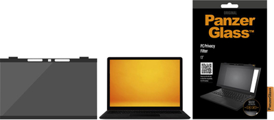 Mbrojtës ekrani PanzerGlass Dual Privacy për laptop 13\", filtër privatësie, i zi