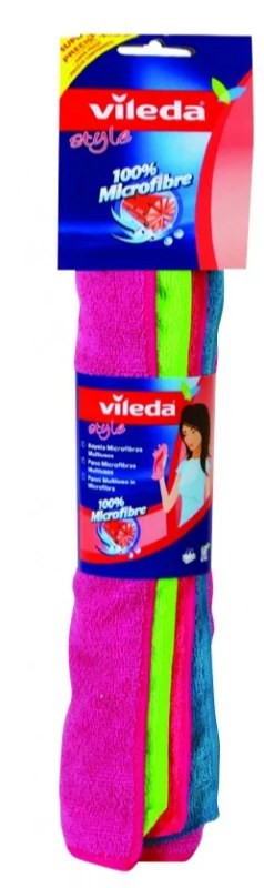 Set leckash mikrofibër Vileda Microactive Cloth Style, 4 copë, shumëngjyrëshe