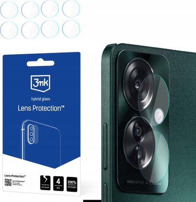 Mbrojtës lente 3MK për Oppo Reno 11 F, xham hibrid, transparent