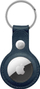 Çelësmbajtëse Crong për Apple AirTag, lëkurë, blu navy