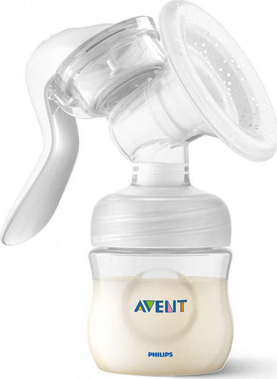 Pompa gjiri me dorë Philips Avent SCF430/10, silikoni, e vogël, transparente