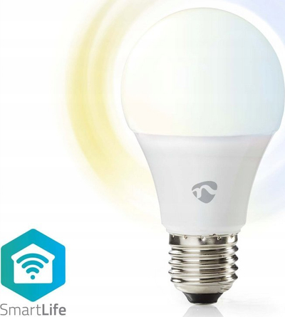 Llampë smart LED Nedis WIFILRW10E27, 9W, WiFi, e bardhë