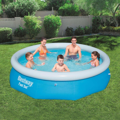 Pishinë me frymë Bestway Fast Set 57266, rreth 305x76 cm, blu