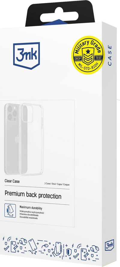 Mbrojtëse transparente 3mk Clear Case për Motorola Moto E14 G04 G04s, e butë, kundër goditjeve, transparente