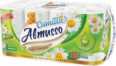 Letër higjienike Almusso Camilla, 3 shtresa, 8 role, aromë kamomili